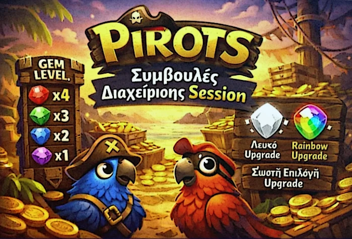 Οργάνωση session στο Pirots με stop loss, διάλειμμα και έλεγχο αγορών X-iter