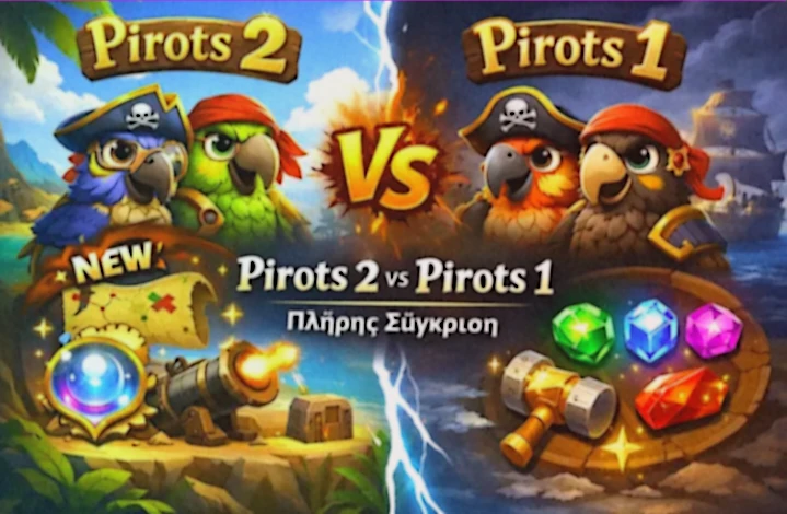 Σύγκριση του Pirots 2 με το πρώτο Pirots ως προς το βασικό πλέγμα, τα νέα features και τη δομή του bonus