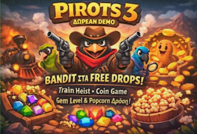 Bandit και bonus κατάσταση στο Pirots 3 demo κατά τη διάρκεια δοκιμής X iter και Free Drops