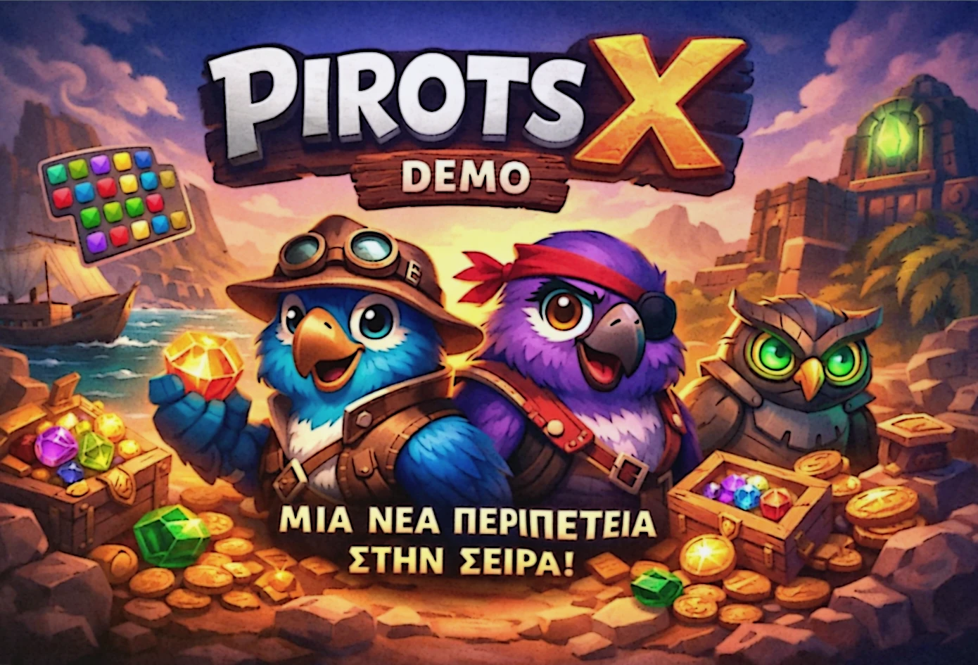 Θέση του Pirots X μέσα στη σειρά Pirots ως ξεχωριστή cluster pays έκδοση χωρίς CollectR